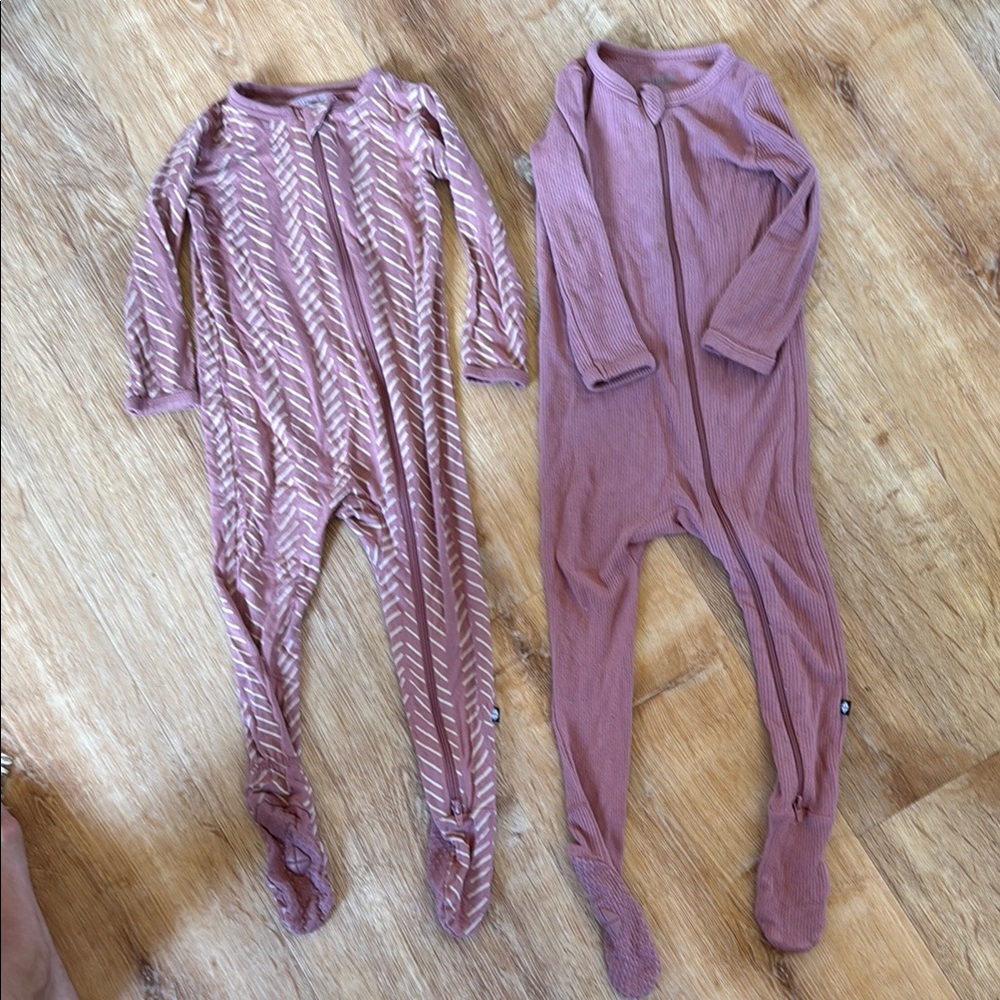 Kyte BABY Mauve Striped Baby Pajamas